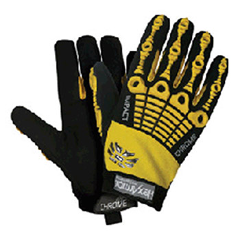 HexArmor 4025-XL X-Large Black And Yellow Chrome Series Cut 5 Impact 360 degree SuperFabric Cut Resistant Gloves