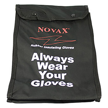 Protective Industrial Products Black Nylon Protective Bag With Snap Closure And Plastic Hook (For NOVAX 11" Rubber Insulating Gloves), Per 12 Each