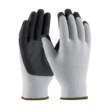 Protective Industrial Products Abrasion Resistant Black Nitrile Palm And Finger Coated Work Gloves With Gray Seamless Cotton And Polyester Liner, Continuous Knit Cuff And MicroFinish Grip, Per Dz