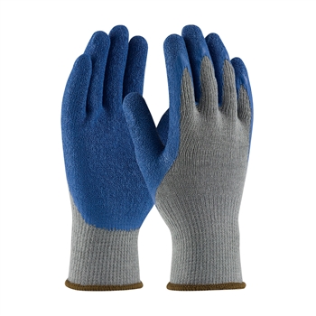 Protective Industrial Produc G-Tek Blue Latex Palm And Fingertip Coated Work Gloves With Gray Seamless Cotton And Polyester Liner And Continuous Knit Cuff, Per Dz