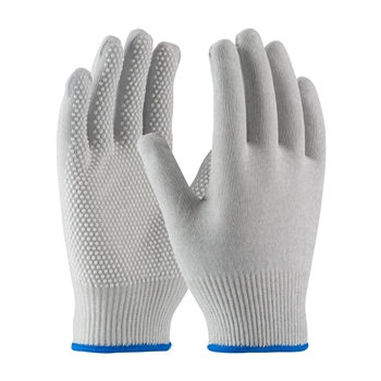 Protective Industrial Products Electrostatic Dissipative White PVC Palm Coated Work Gloves With Nylon And Carbon Fiber Liner, Per Dz