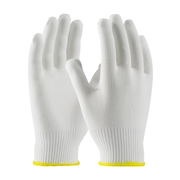 Protective Industrial Products White 8.7" CleanTeam 13 Gauge Light Weight Seamless Knit Polyester Clean Environment Inspection Gloves With Knit Wrist, Per Dz