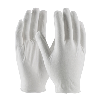 Protective Industrial Products Jumbo White 9.3" CleanTeam Light Weight Seamless Knit Cotton Critical Environment Reversible Inspection Gloves With Unhemmed Cuff