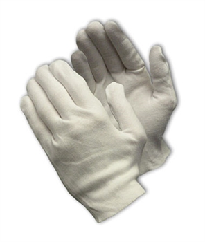 Protective Industrial Products Ladies White 8 1-2" CleanTeam Heavy Weight Two Piece Cotton Critical Environment Reversible Inspection Gloves With Unhemmed Cuff, Per Dz