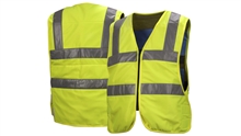 Pyramex CV200 Series ANSI Cooling Vest, Hi-Vis Class 2, Inner Evaporative PVA, Soft Polyester Quilted Outer Shell, Zipper Front Closure, Adjustable Waist Band Hook and Loop, Reusable and Machine Washable, Per Each