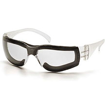 Pyramex Safety Glasses Intruder Frame Clear w Full Foam Padding S4110STFP