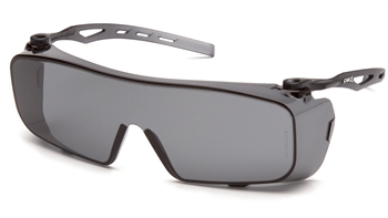 Cappture Dielectric Over Prescription Safety Glasses, Temples Extend From Browbar, Gray Polycarbonate H2X Anti-Fog Lens, Per Dz