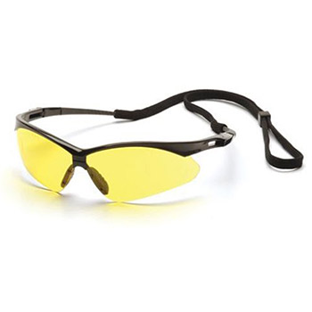 Pyramex SB6330SP PMXTREME Frame, Black, Lens, Amber with Cord Safety Glasses - Dozen