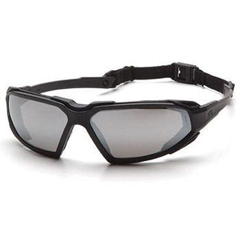 Pyramex SBB5070DT Highlander Frame, Black, Lens, Silver Mirror Anti-Fog Safety Glasses, SBB507 - Dozen