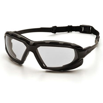 Pyramex SBG5010DT Highlander XP Frame, Black-Gray, Lens, Clear Anti-Fog Safety Glasses, SBG5010 - Dozen