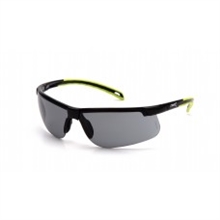 Pyramex Ever-Lite Black/Lime Frame Safety Glasses, Gray H2MAX Anti-Fog Lens, Per Dz