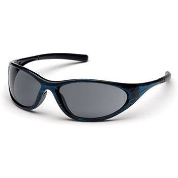 Pyramex SBW3320E Zone 2 & Frame, Blue Wood, Lens, Gray Safety Glasses - Dozen
