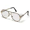 Pyramex Safety Glasses Pathfinder Frame Gold Metal Clear SG310A