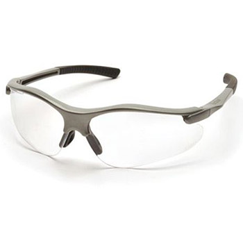 Pyramex SG3710D Fortress & Frame, Gray, Lens, Clear Safety Glasses - Dozen