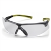 Pyramex Safety Glasses Onix Frame Hi Vis Green Clear Anti Fog SGR4910ST