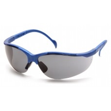 Pyramex SMB1820S Venture 2 & Frame, Metallic Blue, Lens, Gray Safety Glasses - Dozen