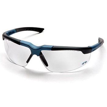 Pyramex SNC4810D Reatta & Frame, Blue-Charcoal, Lens, Clear Safety Glasses - Dozen