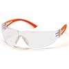 Pyramex Safety Glasses Cortez Frame Orange Temples Clear SO3610S