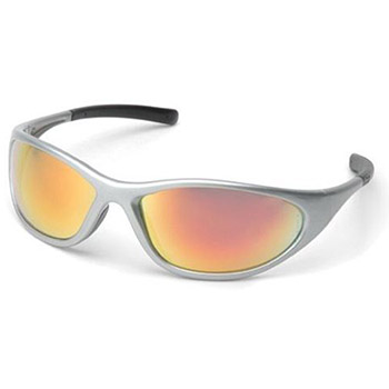 Pyramex SS3345E Zone 2 & Frame, Silver, Lens, Ice Orange Mirror Safety Glasses - Dozen