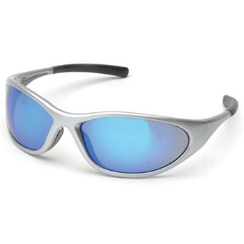 Pyramex SS3365E Zone 2 & Frame, Silver, Lens, Ice Blue Mirror Safety Glasses - Dozen
