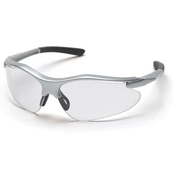Pyramex SS3710D Fortress & Frame, Silver, Lens, Clear Safety Glasses - Dozen