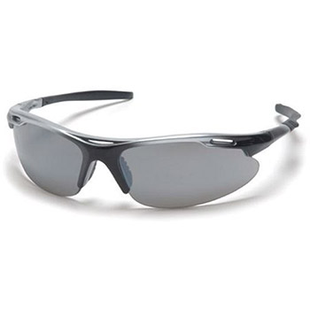 Pyramex SSB4570D Avante & Frame, Silver Black, Lens, Silver Mirror Safety Glasses - Dozen