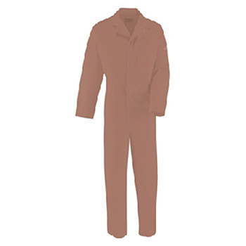 Red Kap HRC2-CEC2KHRG42 42 Regular Khaki 9 Ounce Cotton Coverall Small With Concealed 2-Way Front Zipper Closure