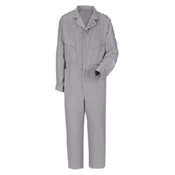 Red Kap HRC2-CMD4GYRG40 40 Regular Gray VF Imagewear 5.8 Ounce Cool Touch 2 Deluxe Coverall Small With Concealed 2-Way Front Zipper