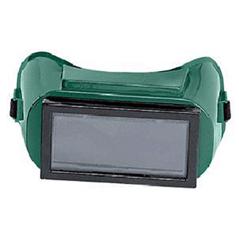 Radnor 64005090 Fixed Front Welding Goggles With Green Soft Frame And Shade 5 Green 2" X 4" Lens