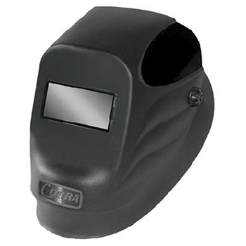 Radnor 64005110 Black 24P Fixed Front Welding Helmet With 2" X 4 1/4" Shade 10 Passive Lens