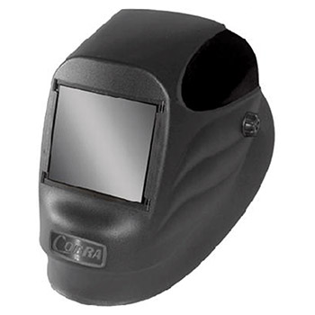 Radnor 64005111 Black 45P Fixed Front Welding Helmet With 4 1/2" X 5 1/4" Shade 10 Passive Lens