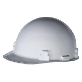 Radnor 64051010 White SmoothDome Class E Type I Polyethylene Slotted Hard Cap With Standard Suspension