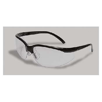 Radnor 64051231 Motion Series Safety Glasses With Black Frame Clear Polycarbonate Anti-Fog Scratch Resistant Lens
