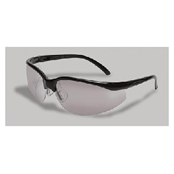 Radnor 64051232 Motion Series Safety Glasses With Black Frame Clear Polycarbonate Indoor/Outdoor Scratch Resistant Lense