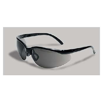 Radnor 64051234 Motion Series Safety Glasses With Black Frame Gray Polycarbonate Scratch Resistant Lens And Adjustable