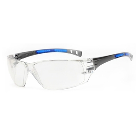 Radnor 64051242 Cobalt Classic Series Safety Glasses With Charcoal Frame Clear Indoor/Outdoor Lens And Adjustable Temp
