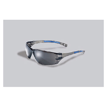 Radnor 64051249 Cobalt Classic Series Safety Glasses With Charcoal Frame Silver Mirror Lens And Adjustable Temples