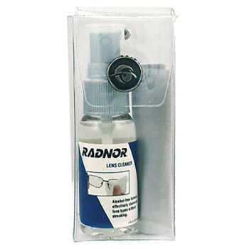 Radnor RAD64051479 1 Ounce Pump Bottle Alocohol-Free Lens Cleaner With Microfiber Cloth For Polycarbonate, Plastic And Glass Eyewear Lenses