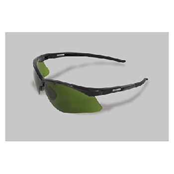 Radnor 64051525 Premier Series IR Safety Glasses With Black Frame And Green And Shade 3 Polycarbonate Lens