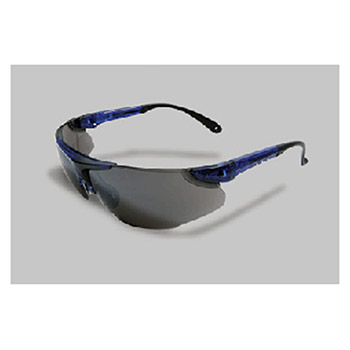 Radnor 64051625 Elite Series Safety Glasses With Blue Frame And Silver Mirror Lens
