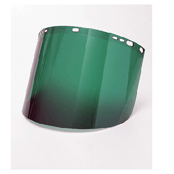 Radnor 64051722 8" X 15 1/2" X .060" Dark Green Polycarbonate Faceshield (50 Per Case)