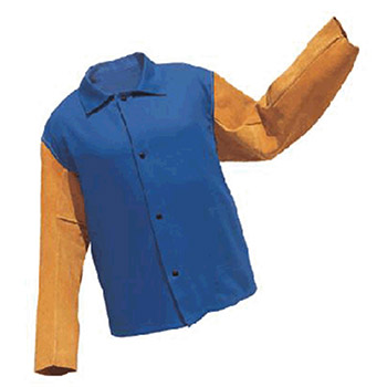 Radnor 9230L Large 30" Royal Blue 9 Ounce Westex Proban FR7A Cotton Flame Retardant Jacket With Snap Front Closure