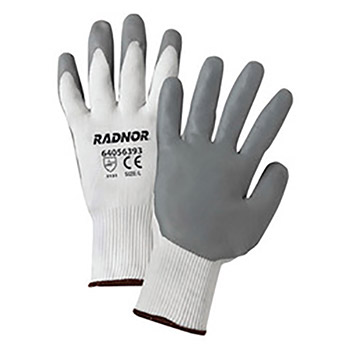 Radnor White Premium Foam Nitrile Palm Coated RAD64056393 Large