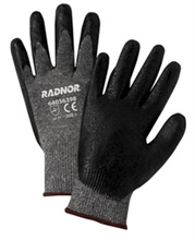 Radnor Nitrile Palm and Finger Coated Work Gloves, 15 Gauge , Nylon Liner , Knit Wrist, Size Small, Per Dz