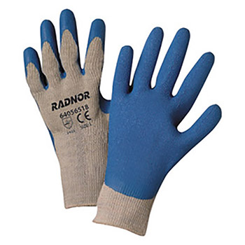 Radnor Size Medium 10 Gauge Heavy Duty Rubber Palm Coated String Knit Gloves