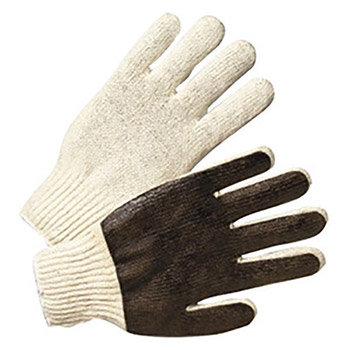 Radnor Men's Medium-Weight Cotton-Poly String Knit Glove With PVC Coated Palm, Per Pr