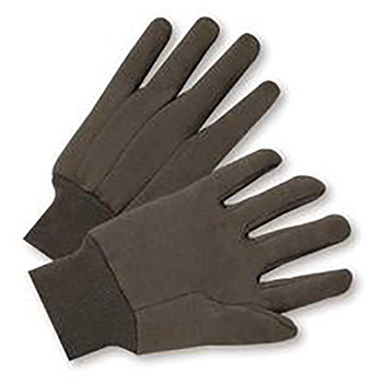 Radnor Ladies Brown 10 Ounce Premium 100% Cotton Jersey Gloves With Knitwrist
