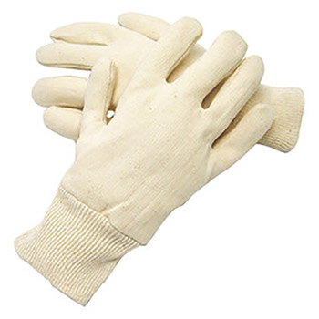 Radnor RAD64057142 Ladies White 5.5 Ounce Reversible 100% Cotton Jersey Gloves With Knitwrist