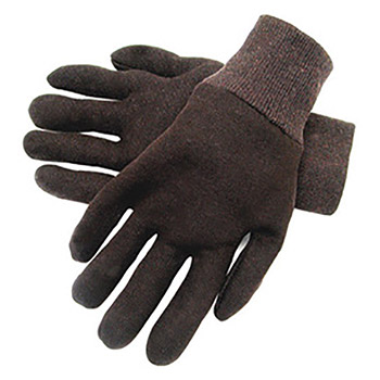 Radnor RAD64057148 Ladies Brown 9 Ounce Reversible Cotton-Polyester Blend Jersey Gloves With Knitwrist