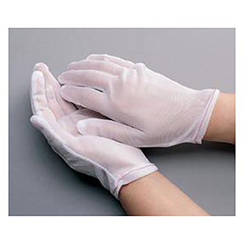 Radnor Large White Lint-Free 100% Nylon Cut And Sewn Two Piece Pattern Inspection Gloves With Rolled Hem Cuff